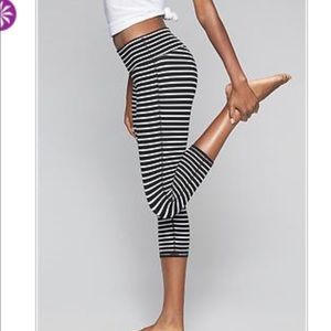 Athleta Stripes Chaturanga™ Capri 
Black/White	S